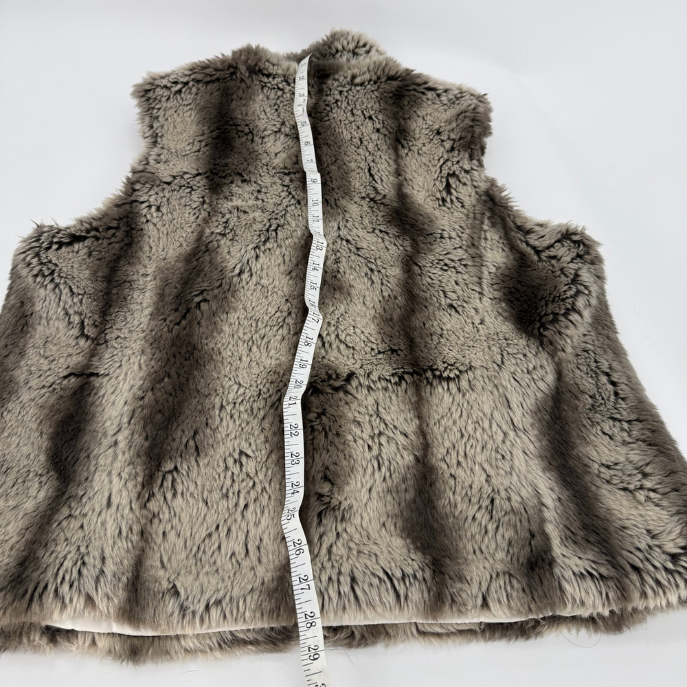 Kristen Blake Faux Fur Reversible Vest Women size XL Brown White - Picture 13 of 15